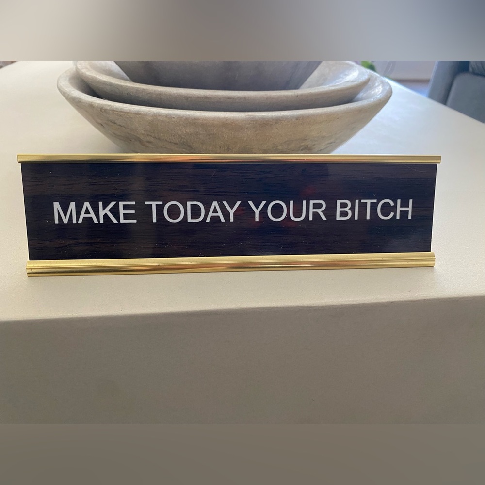 Motivational Bathroom Sign with Gold Frame